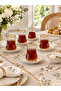 Tea Cup Set 6 Pieces Glass Tea Cup with Gold Detail 140 ml - 4