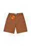 Brown Gabardine Baggy Jean Men's Shorts Jorts - 7