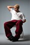 Burgundy Chaos Contrast Sweatpant Men's Sweatpants - 8