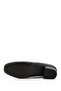 Women's Black Blunt Toe Short Thick Heeled Genuine Leather Shoes - 6