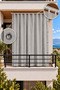 Balcony Curtain Enxboy Optional Eyelet Balcony Tarpaulin Plain Gray Ty901 - 7