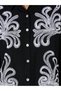 Black Embroidered Long Sleeves Shirt and Wide Leg Trousers Set - 3
