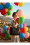 Women's Black Magnetic Puppy Hand and Shoulder Bag - 2