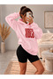 Vibes Printed Women's 3-Thread Ribbed Hooded Sweatshirt Hoodie - 2