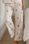 Night Off-White Women's Loose Fit Cotton Pajama Set - 4