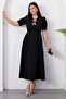 Crew Neck Bowknot Short Sleeve Dress Grs4165 - 4
