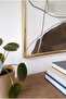 Foggy Stain Themed Horizontal Glass Table - Gold Metal Framed Table for Home, Business, and School - 4