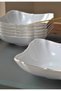 4 Pieces Square Porcelain Gold Gilded Kayak Plate 16 cm Appetizer Presentation Plate -Beren - 3