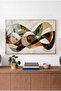 Prismatic Flow Horizontal Glass Table - Gold Metal Framed Table for Home, Business, and School