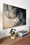 Night Eclipse Themed Horizontal Glass Painting - Gold Metal Framed Painting for Home, Business, and School - 2