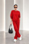 Women's Casual Bat Sleeve Blouse Pants Viscose Set - 2