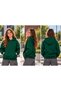 Girls' Youth Hooded Oversized Sweatshirt with Kangaroo Pocket - 2