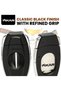 Flip Dual Cutter - Versatile 64-Ring Gauge V-Cut & Straight Cut, Premium Stainless Steel Blades, Spring-Loaded Release, Built-in Rest, Textured Grip Snipper - Black - 6