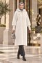 Women's Zippered Hooded Angora White Fur Coat - 5