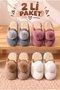 2-Piece Mixed Men's and Women's Advantageous Package Plush House Slippers Closed Toe Open Back Warm Comfortable Slippers