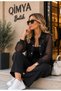 Lucky Life Women's Cotton Trousers, Tulle Top, Stone-Embellished Jacket, Bottom and Top Two-Piece Set - 6