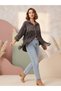 Italian Production Women's Shirt / Jacket with Velvet Detail and Tassels - 4