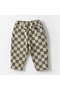 Unisex 1-4 Years Checked Raw Pants + Cloth Bag - 4