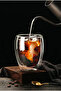 380 ml Double Walled Glass Cup Heat Insulated Borosilicate