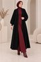 Women's Tesettür Oversize Beaded Knitted Long Cardigan