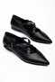 Large Size Women's Ballerinas Black Double Strapped Hurdan Sole - 3