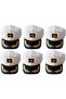 6 pack Captain Blue & White Baseball & Snapback Hat For Unisex
