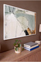 Abstract Unbreakability Themed Horizontal Glass Painting - White Metal Framed Painting for Home, Business, and School - 2