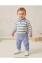 Baby Boy Striped Shirt with Collar 6-9-12-18-24 Months Old Stylish Baby Set - 2
