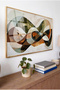 Prismatic Flow Horizontal Glass Table - Gold Metal Framed Table for Home, Business, and School - 2