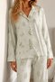 Night Çağla Green Women's Bürümcük Full Length Pajama Set - 3