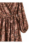 Lady Belted Double Breasted Balloon Sleeve Dress Women's Cherry - 2