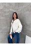 Women's Large Stone Button Detailed Crew Neck Long Sleeve Knitwear Cardigan Jacket - 4