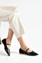 Large Size Badin Babet Black Pointed Toe Shoes with Capsule Accessories - 4