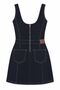Strappy Mini Denim Dress - 7