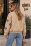 Nox Women's Premium Jacket with Elastic Waist, Handcrafted Embroidery on Front and Sleeves - 4