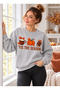 Halloween Themed (Tis the Season) Printed Women's Sweatshirt - 3
