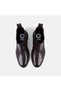 Men's Brown Desacomfort Leather Boots with Rubber Detail and Zipper - 6