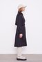 Double Buttoned Front Belt Detailed Lined Trench Coat 530031 Black - 4