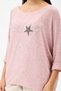 Women's Powder Italian Star Patterned Bat Sleeve Oversize Lycra Knitwear Sweater Size 40 - 48 - 5