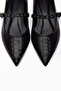 Large Size Badin Babet Black Pointed Toe Shoes with Capsule Accessories - 2