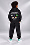 Boy's Black Character Printed Hooded Tracksuit Set of 2 Product Description: - 3