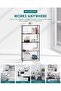 5-Shelf Storage Unit with Height Adjustable Shelves, Black - 5
