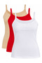 Women's Ribbed Cotton Strap Tank Top with 3 Color Options - 2