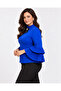 Ag Country Royal Brooch Detailed Pleated Flywheel Sleeve Plus Size Blouse - 2