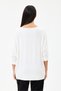Women's White Italian Star Patterned Bat Sleeve Oversize Lycra Knitwear Sweater Size 40 - 48 - 5