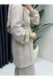 Women's Hijab Stylish Quality Stone Color Two-Piece Suit with Pants - 3