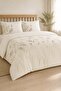 Ranforce -Salix White- Single Duvet Cover Set with Elastic Sheets - 2