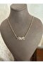 Milena Istanbul Love Gold Zircon Stone Necklace - 2