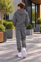 Men's Oversize Hooded Rubberized Leggings Track Suit - 2