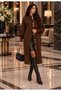 Women's Oversize Beaded Button Detail Tricot Long Cardigan - 2